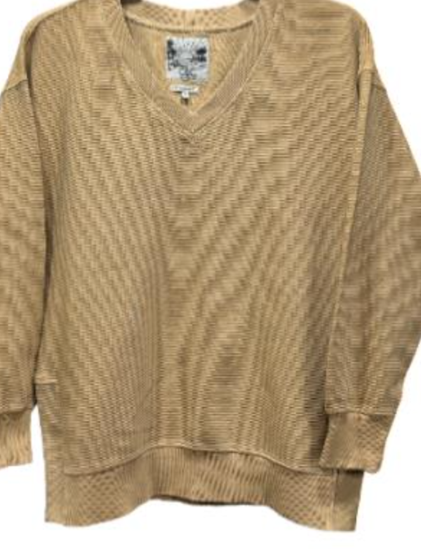 Burnwash Thermal V Neck