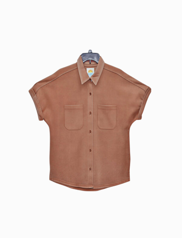 Jersey Burn-wash Shacket