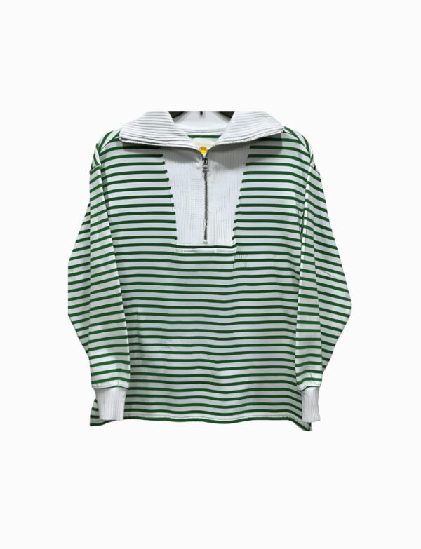 Yarn Dyed Shawl Neck Zipper