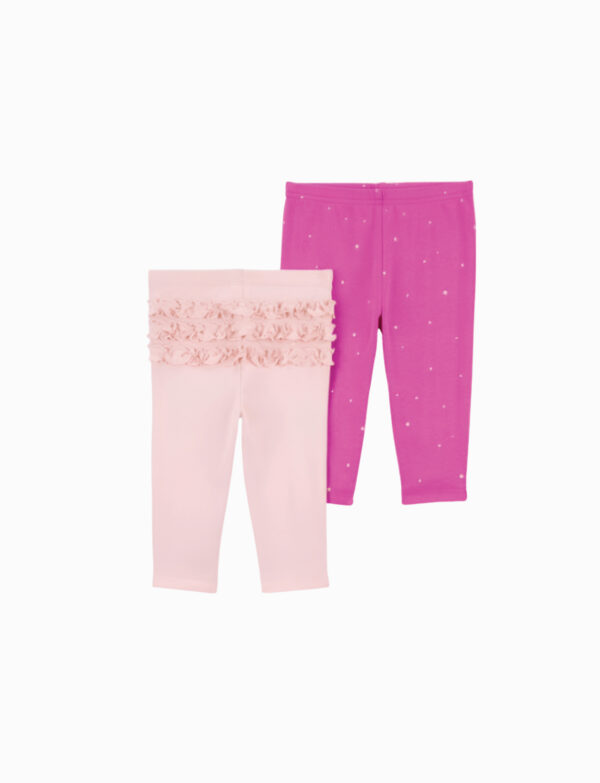 2PK Spandex Jersey Ruffle Legging