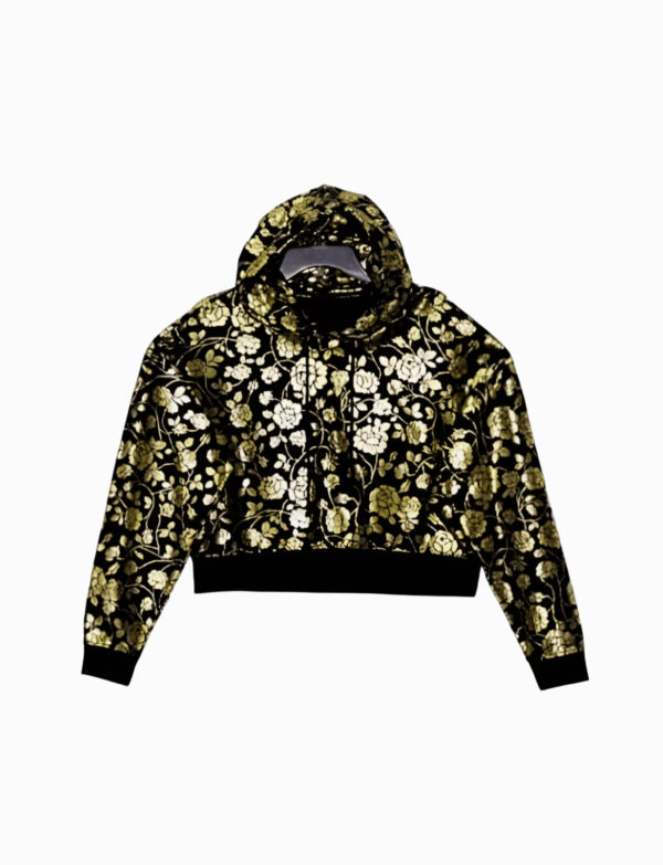 Allover Foil Print Hoodie